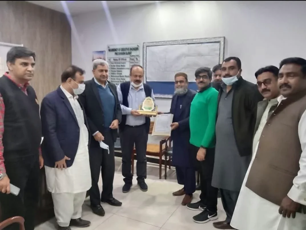 HRPF presenting appreciation to public-health engineering officials